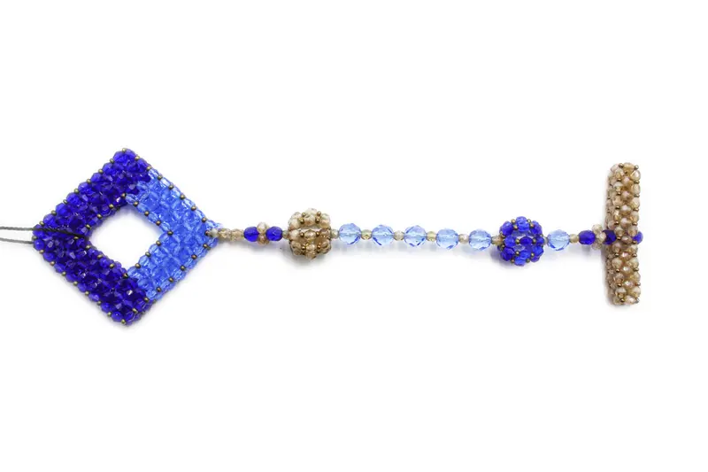Bracciale con cubo - blu e marrone