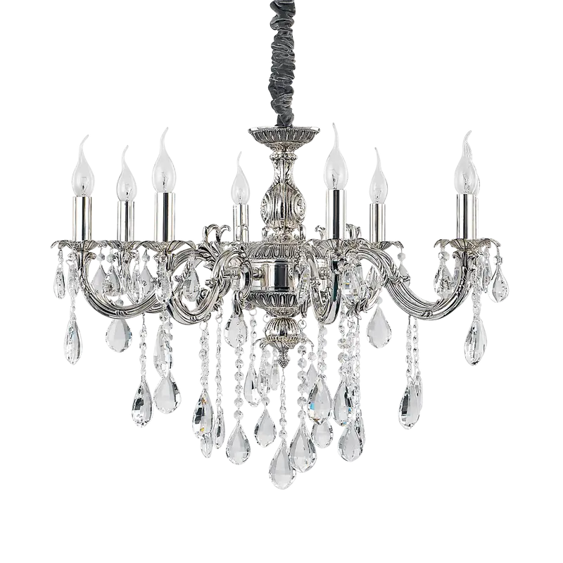 Impero Sp8 Sospensione Argento Ideal Lux