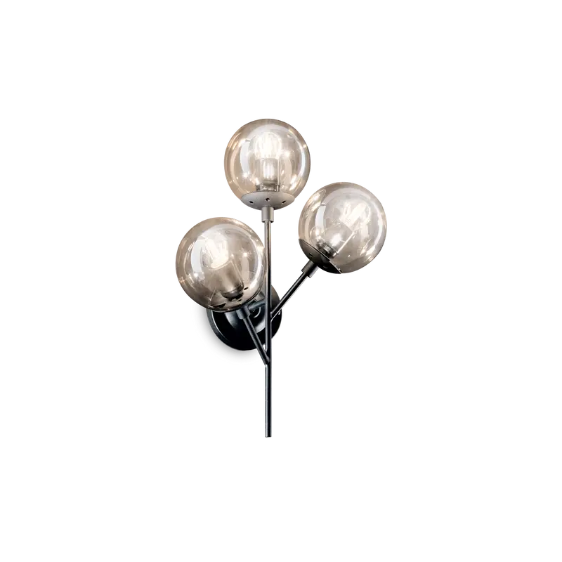 Kepler Ap3 Applique Nero Ideal Lux
