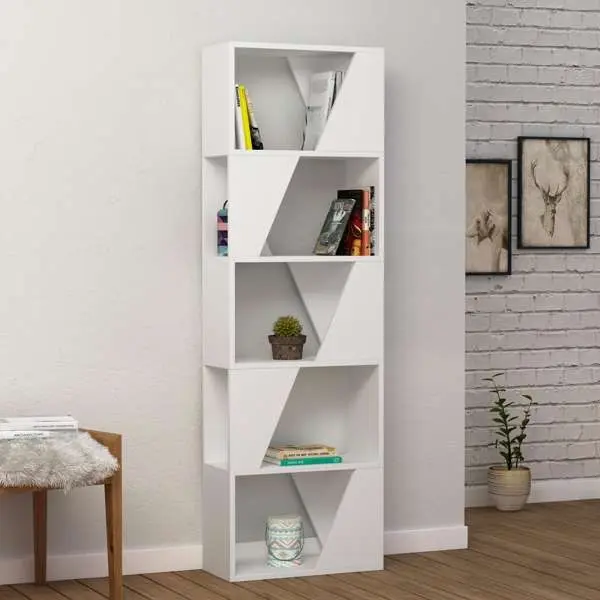 Libreria Frame con 5 ripiani – 54 × 24 × 168 cm