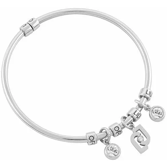 Liu Jo Bracciale rigido con charm gioiello monogram