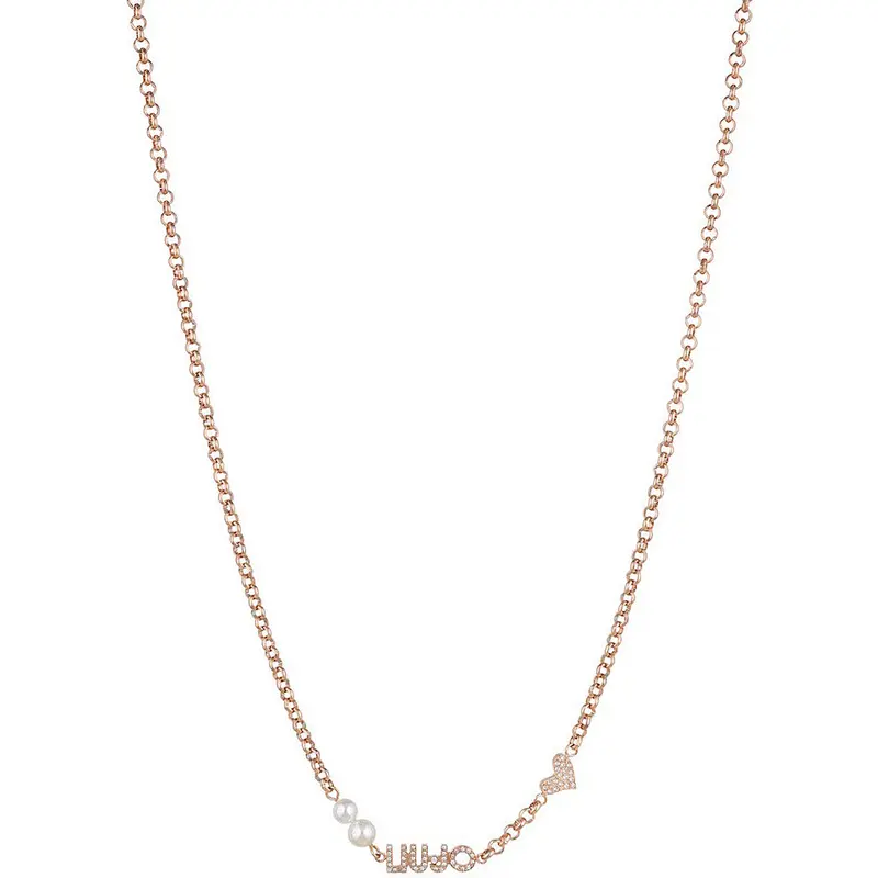 Liu Jo Collana Donna con Logo e Perle gioiello