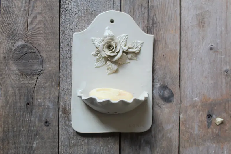 Porta sapone Roseto Avorio