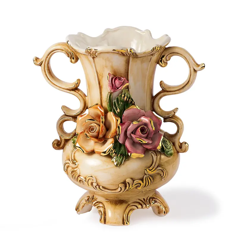 Vaso Capodimonte grande con Rose